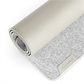 ALOGIC Duo Reversible Desk Mat with Premium Felt and Vegan Leather - Light Grey/Vanilla Alternative Image