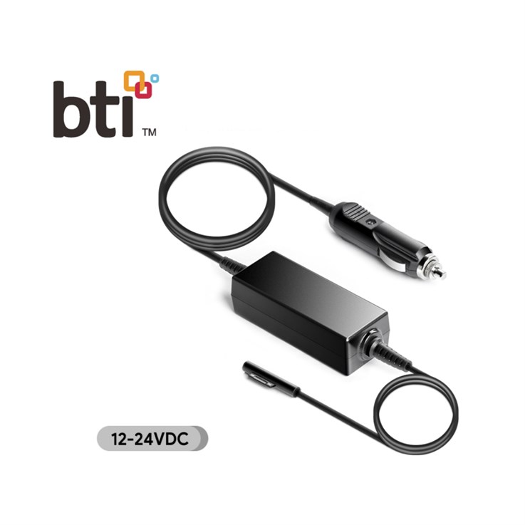 BTI 100W Car charger for Microsoft Surface Laptop Surface Book 1 and 2 Surface Pro 4 5 6 7 Surface Pro X