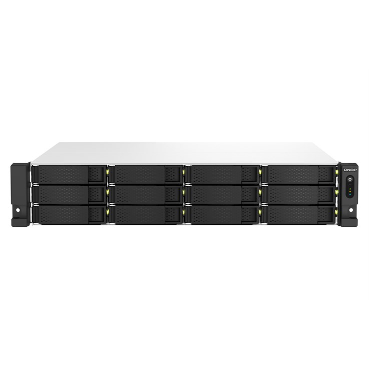 QNAP TS-1264U-RP NAS Rack (2U) Intel® Celeron® 8 GB DDR4 0 TB QNAP QTS Aluminium, Black