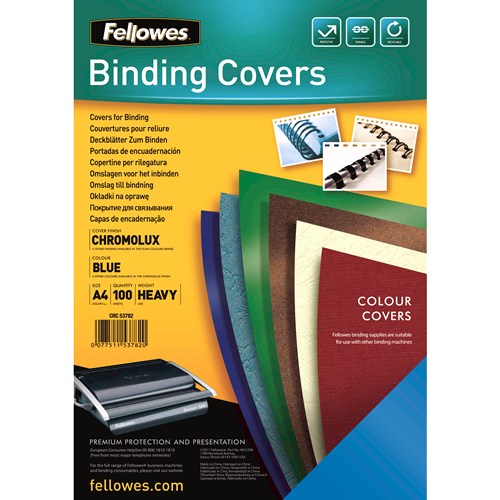 Fellowes Chromolux Gloss Covers Blue A4