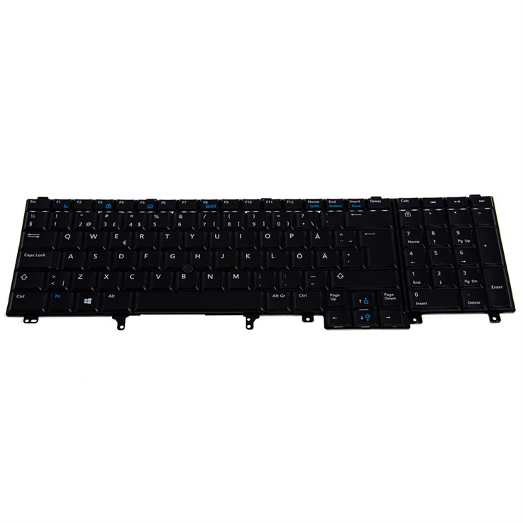Dell Swedish/Finnish Keyboard 105 Keys Non-Backlit Dual Point WIN8 for M4800/E6540