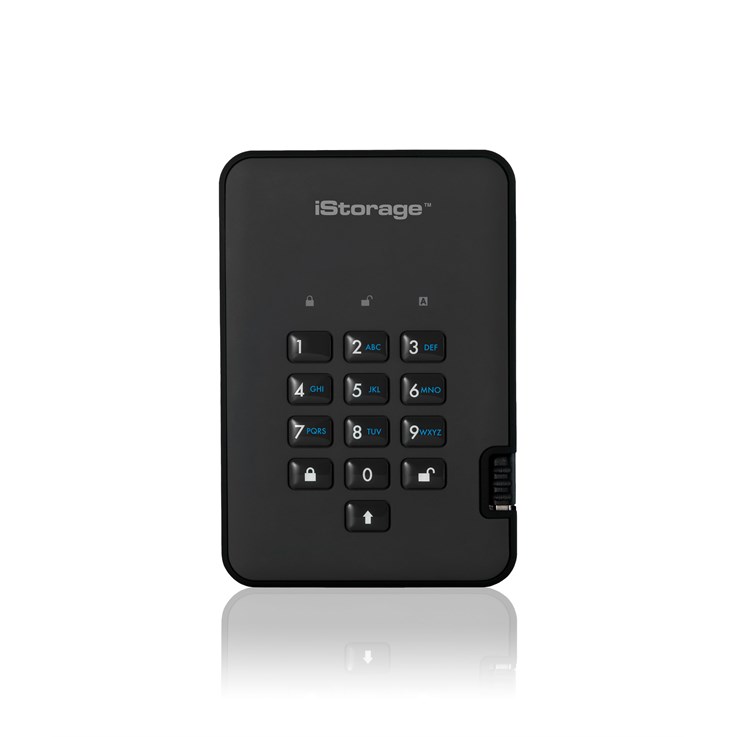 iStorage diskAshur² HDD 3TB Black | Secure Portable Hard Drive |AES-XTS 256-bit Hardware Encryption | PIN protected | OS & Platform Independent | TAA Compliant|Brute force hack defence | Dust/Water Resistant