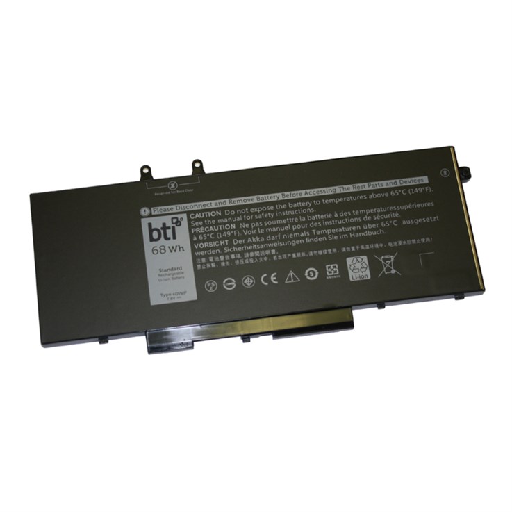 BTI Replacement 4 cell battery for Dell Precision 3540 Latitude 5300 5300 2-in-1 5400 5310 5310 2-in-1 5410 5500 7300 7310 7400 7400 2-in-1 7410 9410 2-in-1 9510 replacing OEM part numbers 4GVMP 492-BCBK 9JRYT C5GV2 R7WM X77XY // 7.6V 68Wh