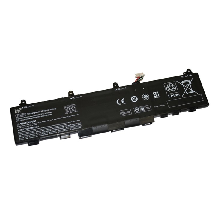 BTI Replacement 3 cell battery for HP Elitebook 830 835 840 845 G7 and G8 / Probook 6345 Aero G7 and G8 / Zbook Firefly G7 and G8 replacing OEM battery models CC03XL HSTNN-L88Q L77608-421 L78555-005 // 11.55V 53Wh