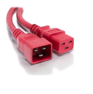 Origin Storage IEC C20 - IEC C19 IEC Lock Red PVC 1.5mm Power Leads