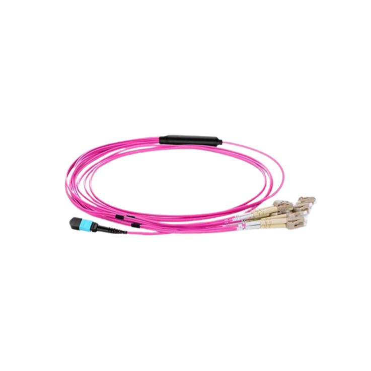 Origin Storage MPO Female-6 LC Duplex 12 Fibres OM4 50/125 Multimode Breakout Cable Type B LSZH 2m