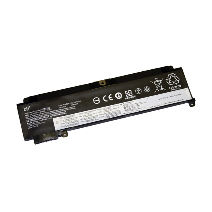 BTI SB10J79003 compatible 27Wh 3-cell battery for Lenovo Thinkpad T460s T470s FRONT BATTERY