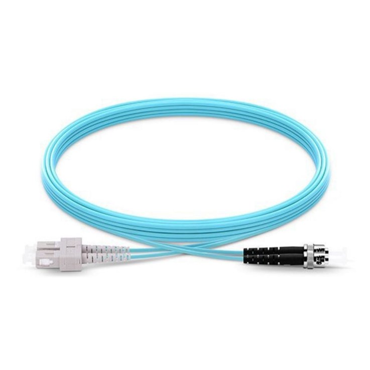 Origin Storage SC-ST OM3 Fibre Optic Cable Multimode Duplex - Aqua 10m