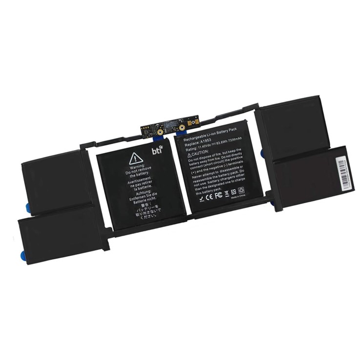 BTI A1953-compatible 83.6Wh 6-cell battery for MACBOOK PRO 15 A1990 TOUCH