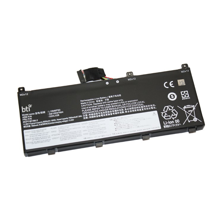 BTI 90Wh 6 cell SB10T83145 compatible battery for LENOVO THINKPAD P53 20QQ THINKPAD P53 20QN