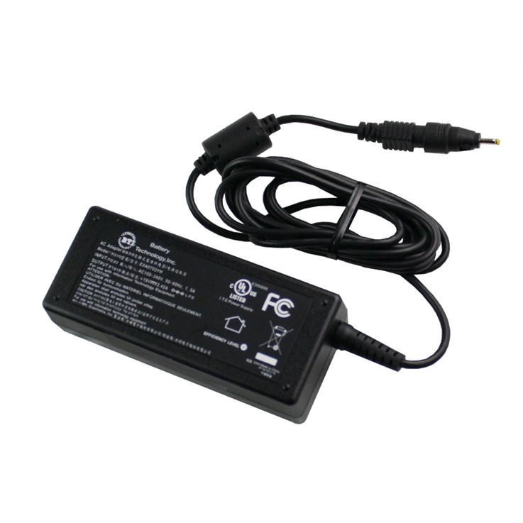 BTI 65W AC Adapter with 2.4mm x 0.75mm (length 12mm) connector for use with Asus EEE models
