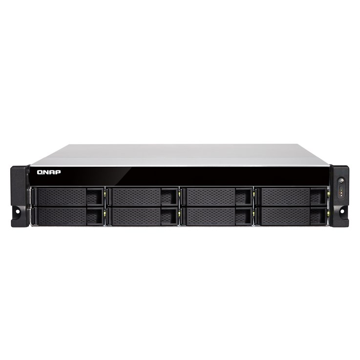 QNAP TS-877XU-RP-3600-8G NAS Rack (2U) AMD Ryzen™ 5 8 GB DDR4 128 TB HDD QNAP Turbo System Black