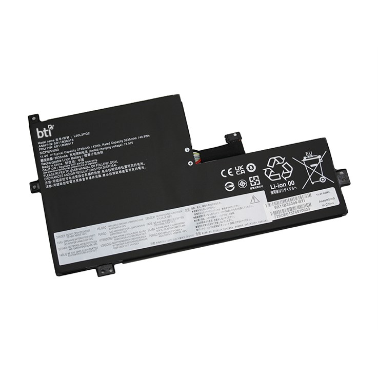 BTI L20M3PG2 compatible 42Wh 3-cell battery for LENOVO CHROMEBOOK 500E G3 100E G2