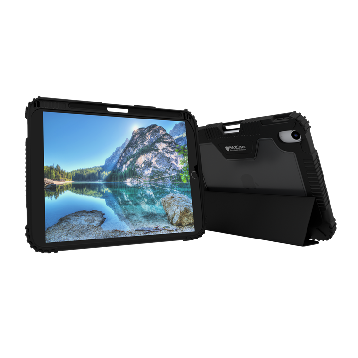 MAXCases Folio X Case for iPad 7/8/9th gen with textured front cover (Black)