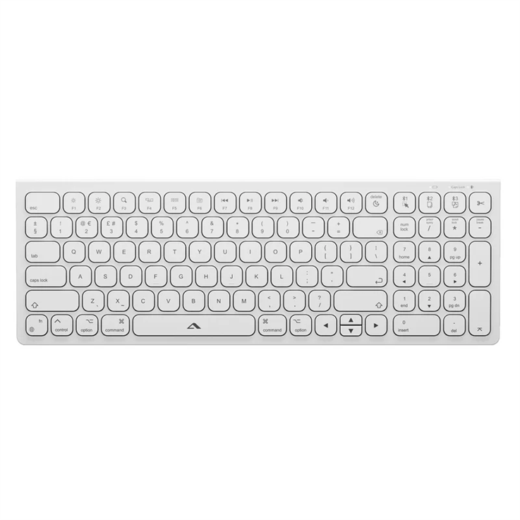 Echelon Compact USB-C Rechargeable Bluetooth Keyboard for Mac (White) UK