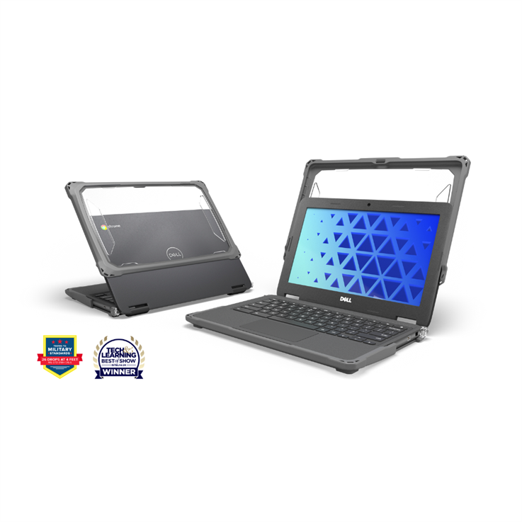 MAXCases Extreme Shell-F3 Slide Case for Dell 3100/3110/3120 Chromebook 2:1 Convertible 11.6in (Grey)