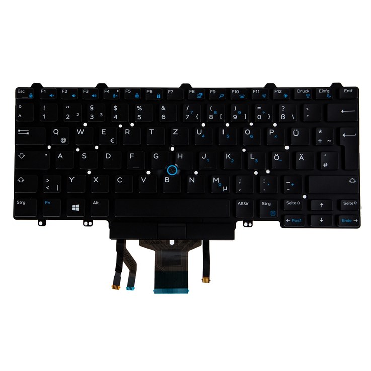 Dell German Keyboard 80 Keys Backlit Single Point for Dell Pro 13 Plus