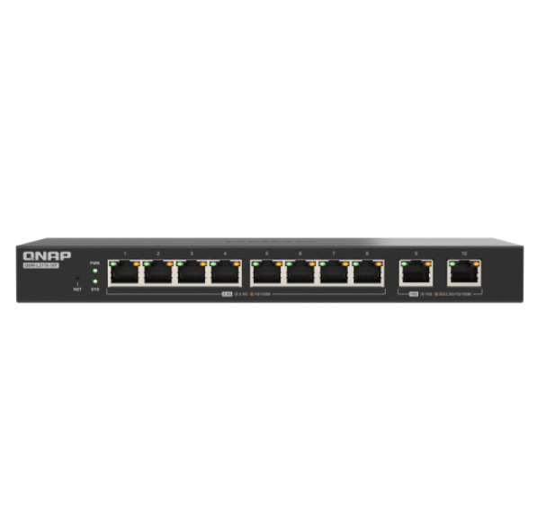 QNAP QSW-L2110-10T 8 ports 2.5GbE RJ45 2 ports 10GbE RJ45 lite managed switch