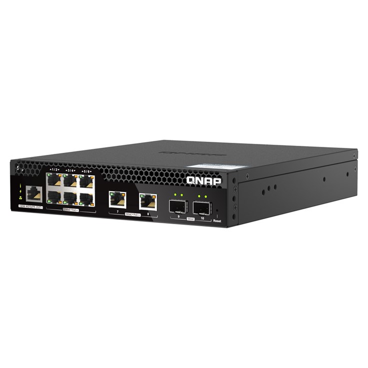 QNAP QSW-M2106PR-2S2T network switch Managed L2 10G Ethernet (100/1000/10000) Power over Ethernet (PoE) 1U Black