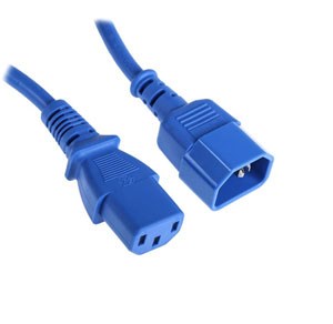Origin Storage 1m IEC C14 - IEC C13 IEC Lock Blue PVC 1.0mm Power Leads
