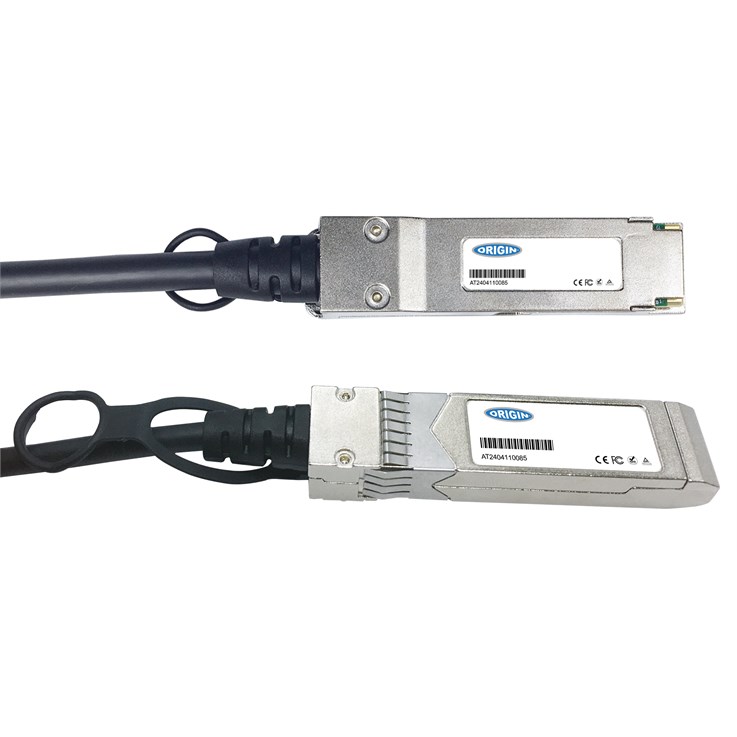 Origin Storage MC2309130-00A NVIDIA Mellanox Compatible Direct Attach Copper Cable 40GBase-CU QSFP+ to 10GBase-CU SFP+ (Passive Twinax 0.5m)