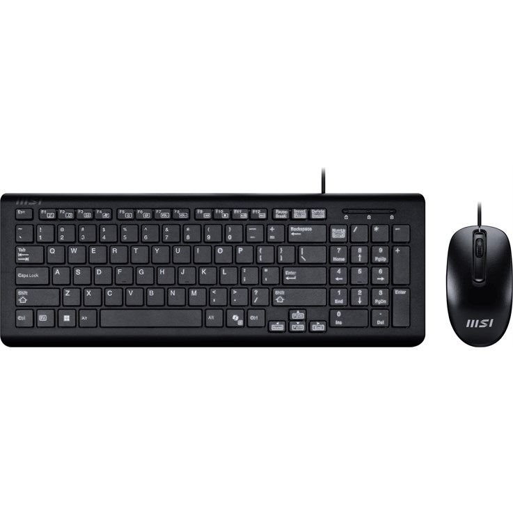 MSI USB Combo Copilot PRO_UK keyboard Mouse included Home/Office QWERTY UK English Black