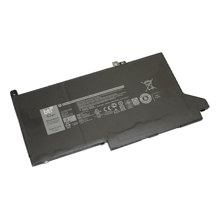 BTI Replacement Battery for Latitude 7480 7280 7490 7390 7380 7290 replacing OEM part numbers DJ1J0 0DJ1J0 C27RW 451-BBZL PGFX4 // 11.4V 3500mAh 42Whr