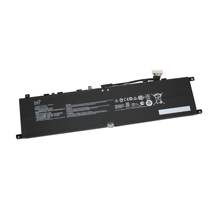 BTI 65Wh 4 cell BTY-M57 compatible battery for MSI VECTOR GP76 12UH-603ES VECTOR GP76 12UH-427BE VECTOR GP76 12UH-426NL VECTOR GP76 12UH-048BE
