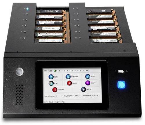 iStorage Kanguru KanguruClone 11 M.2 NVMe SSD Pro Duplicator|Supports Copying Up to 11 M.2 NVMe and M.2 SATA SSDs|Up to 25GB/min transfer rates|Powerful Erase and Disk Wipe Features |Standalone System |Detailed and downloadable system logs |
