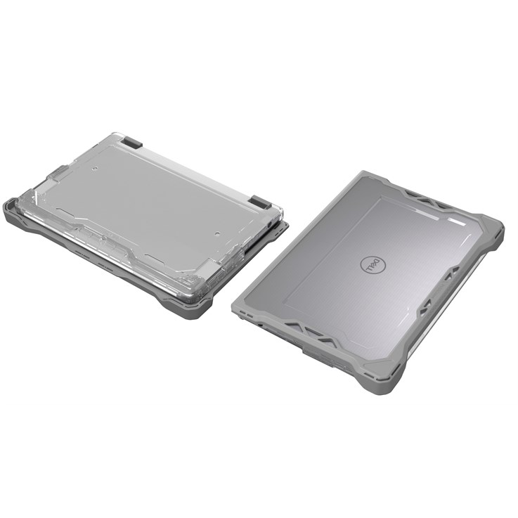 MAXCases Extreme Shell-F Slide Case (ESL bottom panel) for Dell 3120 & 3140 Windows Clamshell & Convertible 2:1 11.6" (Gray/Clear)