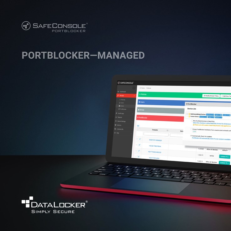 DataLocker SafeConsole PortBlocker Managed USB DLP license 1 Year - One license per PC