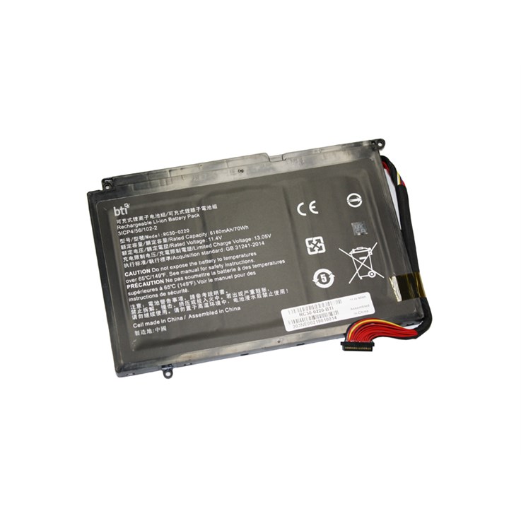 BTI 70Wh 6 cell RC30-0220 compatible battery for RAZER RZ09-02202E75-R341 RZ09-02202E75-R3G1 RZ09-02202E75-R3U1 RZ09-02202E75-R3C1