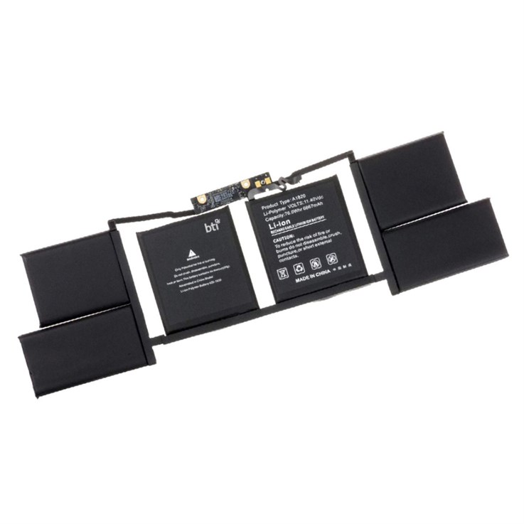 BTI 76Wh 6 cell A1820 compatible battery for APPLE MACBOOK PRO 15-INCH 2016 MLH32LL/A MACBOOK PRO 15-INCH 2016 MLH42LL/A