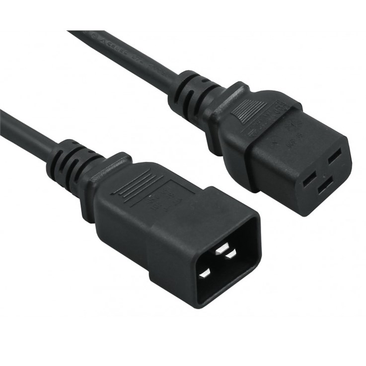 Origin Storage IEC C20 - IEC C19 IEC Lock Black PVC 1.5mm Power Leads