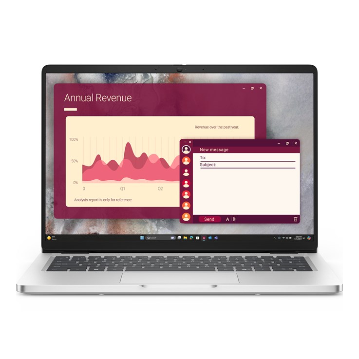 DELL Pro 14 PC14250 Intel Core Ultra 5 235U Laptop 35.6 cm (14") Full HD+ 16 GB DDR5-SDRAM 512 GB SSD Wi-Fi 6E (802.11ax) Windows 11 Pro UK English Platinum