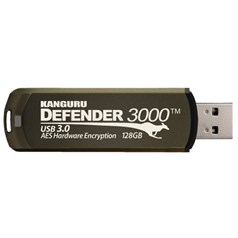 iStorage Kanguru Defender 3000™ SuperSpeed USB 3.0 64 GB| Secure Flash Drive | FIPS 140-3 Level 3 pending, FIPS 140-2 Level 3 Certified | AES-XTS 256-bit Hardware Encryption | TAA Compliant|