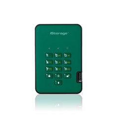 iStorage diskAshur² HDD 2TB Green | Secure Portable Hard Drive |AES-XTS 256-bit Hardware Encryption | PIN protected | OS & Platform Independent | TAA Compliant |Brute force hack defence | Dust/Water Resistant
