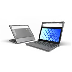 MAXCases Extreme Shell-F3 Slide Case for Lenovo 100e G4 Chromebook 11" (ver 83G8 & 83G9 only) (Gray/Clear)