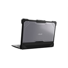 MAXCases Extreme Shell-L for Asus 1100 Series 11.6" Win 10/Chrome, BR1100F, Flip CR1, CR1 (Black/Clear)