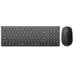 ALOGIC Echelon Compact USB-C Rechargeable Bluetooth Keyboard for UK Win (Black) + Mouse Combo UK