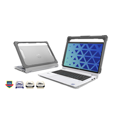 Extreme Shell-FL3 for HP Fortis X360 Chromebook G5 11.6in (G4/G3 Non Fortis) (Grey/Slide-On Top PC Bottom) (Replaced By HPESFLG1IFGRY)