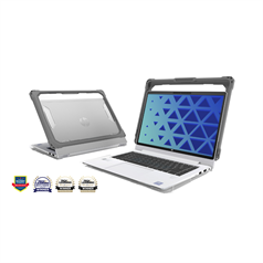 MAXCases Extreme Shell-FL3 Slide Case for HP Fortis G1m Chromebook 11.6in Clamshell (MediaTek Processor) (Grey/Slide-On Top PC Bottom)