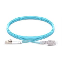Origin Storage LC-SC OM3 Fibre Optic Cable Multimode Duplex - Aqua 1m