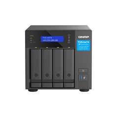 QNAP TVS-H474 NAS Tower Intel® Pentium® G7400 8 GB DDR4 0 TB QuTS hero Black