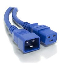 Origin Storage 1m IEC C20 - IEC C19 IEC Lock Blue PVC 1.5mm Power Leads