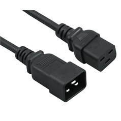 Origin Storage IEC C20 - IEC C19 IEC Lock Black PVC 1.5mm Power Leads