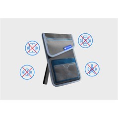 MAXCases MAX ShieldBloc Phone Pouch w/RF Blocking, ID Pocket and Velcro Closures (Grey)