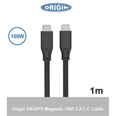 Origin Storage USB-C-C Magnetic cable 3.2 10Gbps 100W 20V 5A