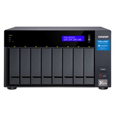 QNAP TVS-872XT-i5-16G 48TB (Seagate Exos) 8-Bay NAS; Intel core i5-8400T 6-core 1.7 GHz Processor(max 3.3 Tower 16 GB DDR4 HDD Black