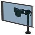 Fellowes Vista Single Monitor Arm - Monitor Mount for 10KG 32 Inch Screens - Adjustable Monitor Desk Mount - Pan 180� Rotation 360�, VESA 75 x 75/100 x 100 - Black